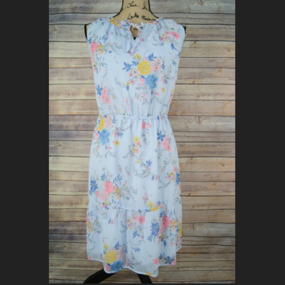 Floral Fully Lined Sleeveless Summer Spring Dress